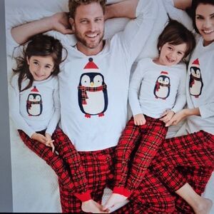 Avon Penguin Pajama Set - Red and White